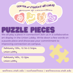 puzzle pieces event flyer