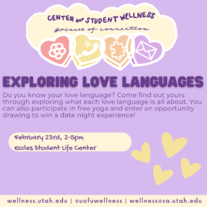 exploring love languages event flyer